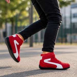 Baskets montantes rouges