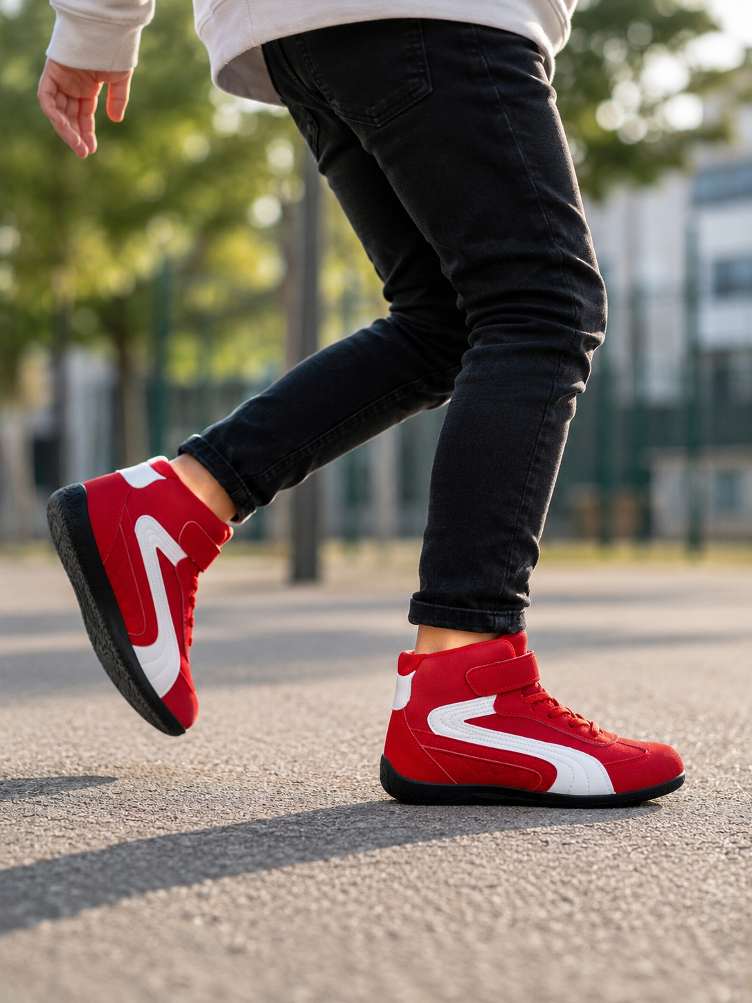 Baskets montantes rouges