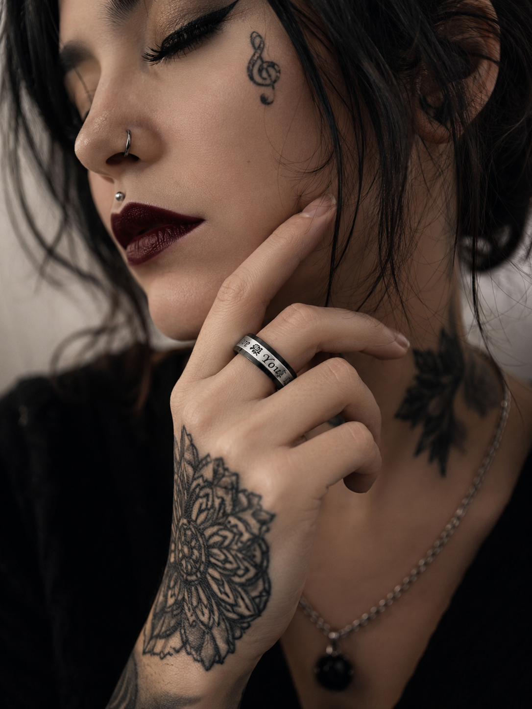 Bague « I Love You » en acier inoxydable Taille 60