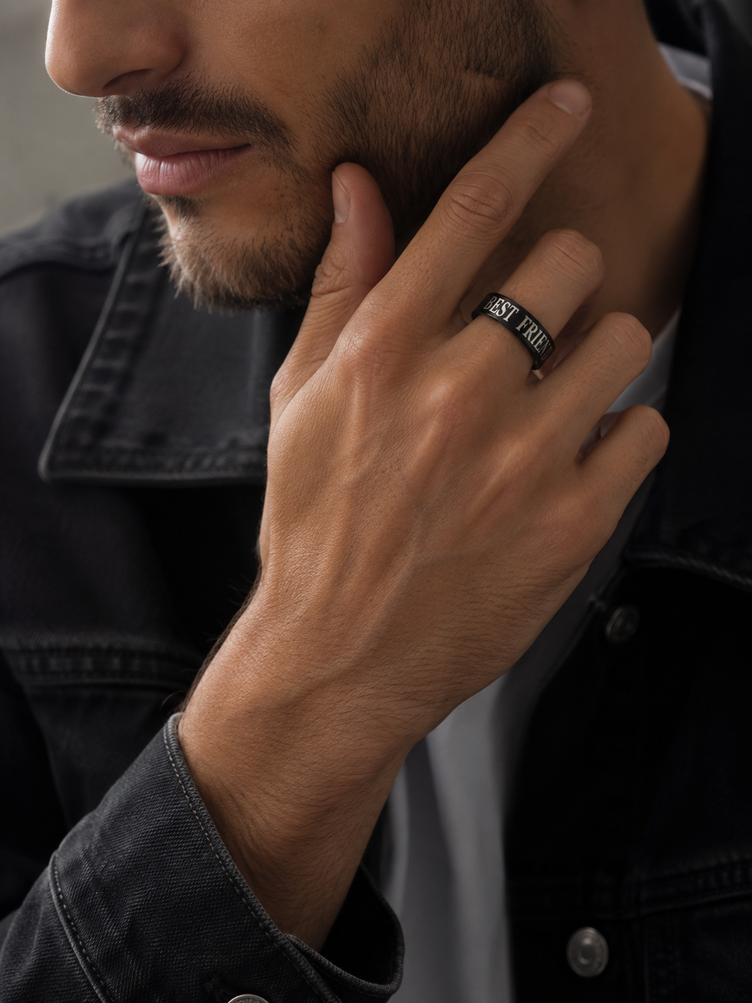 Bague « Best Friend » en acier inoxydable - Taille 69