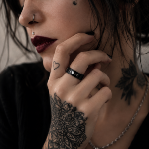 Bague « LOVE » en acier inoxydable - Taille 66