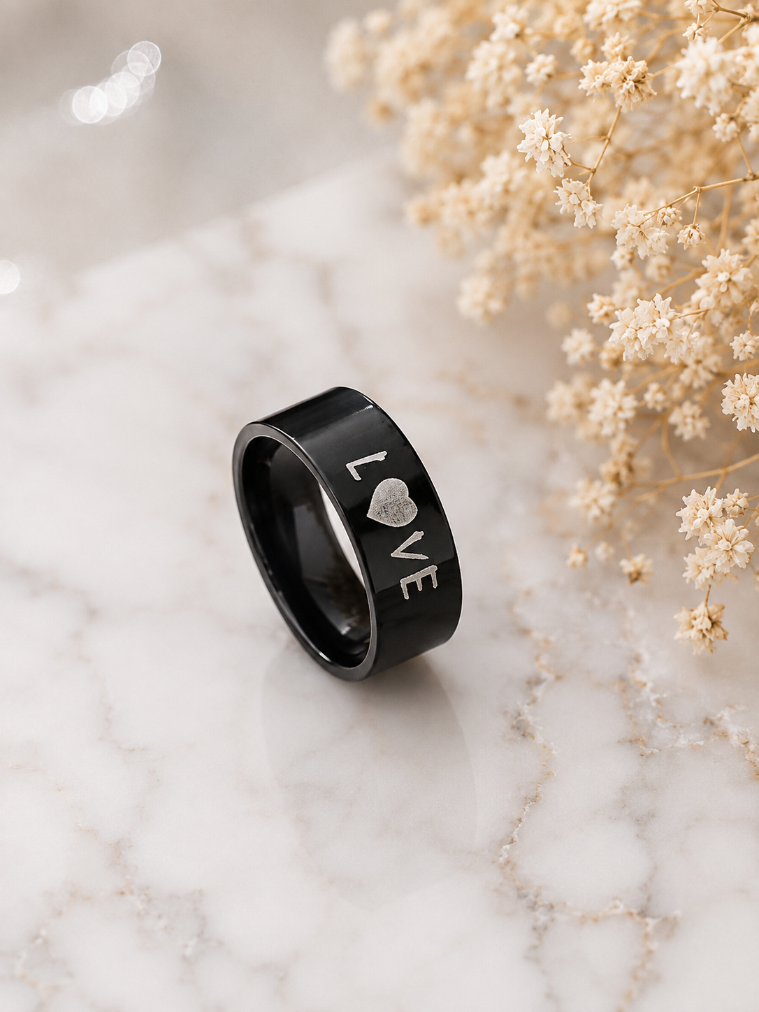 Bague « LOVE » en acier inoxydable - Taille 66 – Image 2