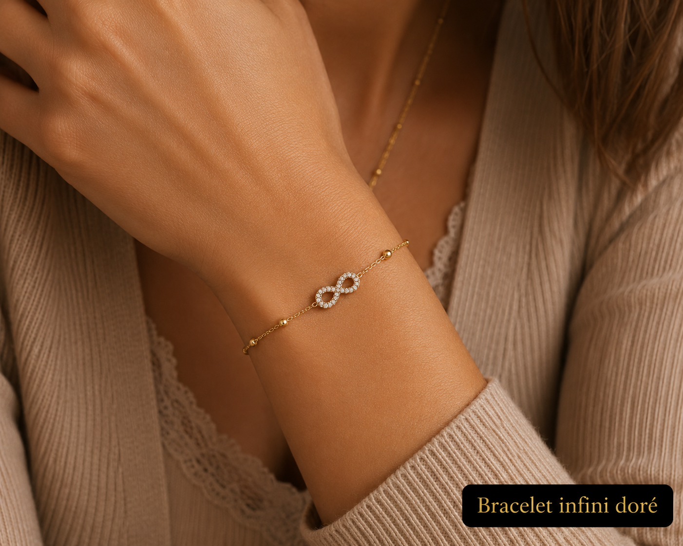 Bracelet Infini Scintillant – Doré & Argenté