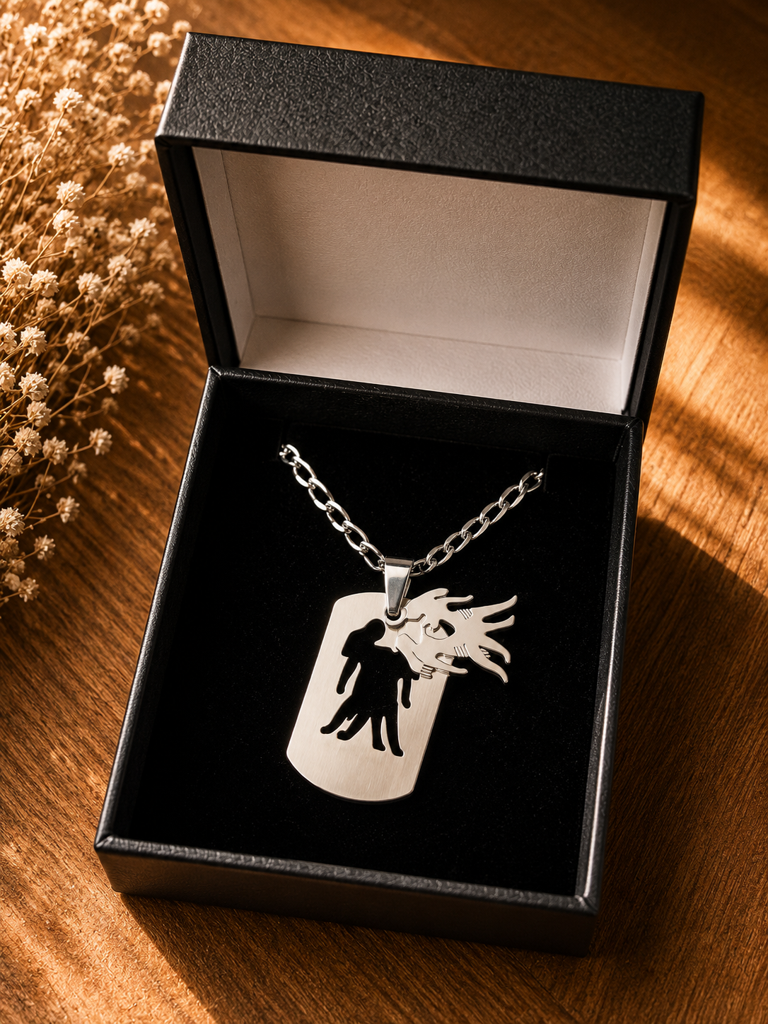 Collier signe astrologique Gémeaux – Acier inoxydable – Image 3