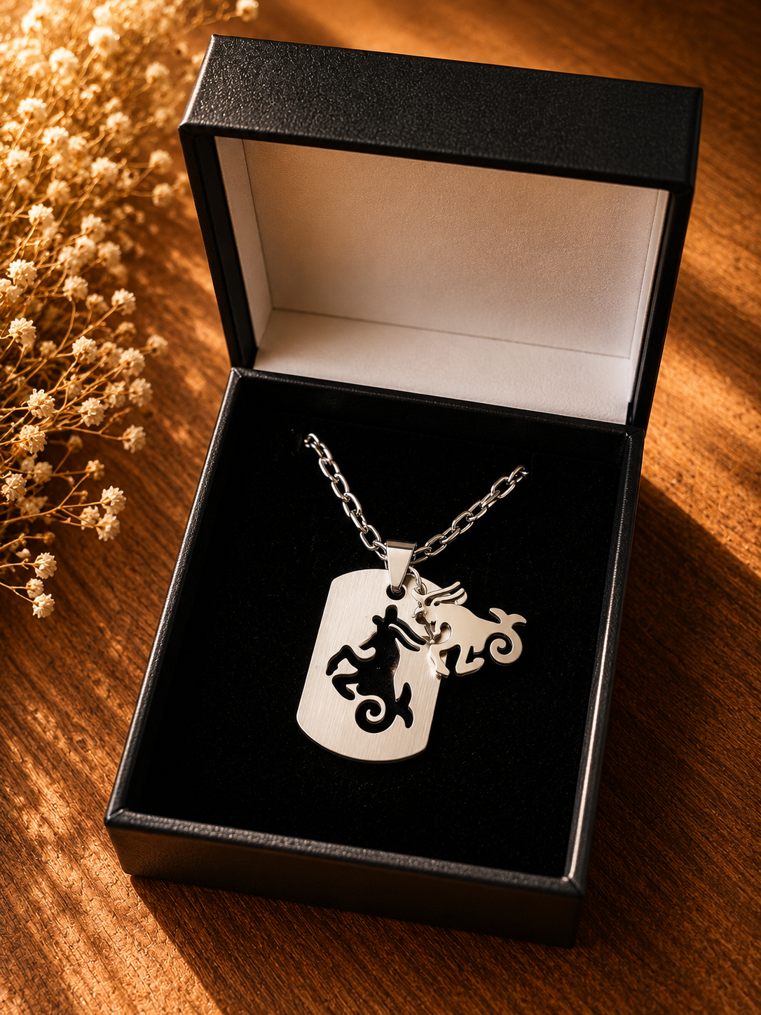 Collier signe astrologique Capricorne – Acier inoxydable – Image 3