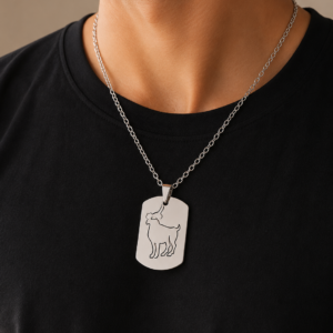 Collier Astro Bélier – Pendentif Signe du Zodiaque en Acier Inoxydable