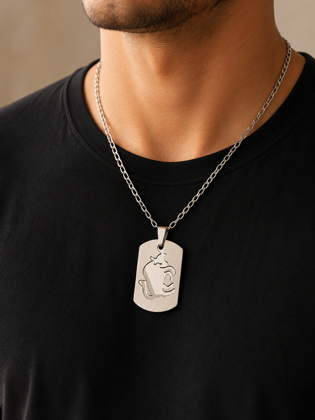 Collier Astro Taureau – Pendentif Signe du Zodiaque en Acier Inoxydable
