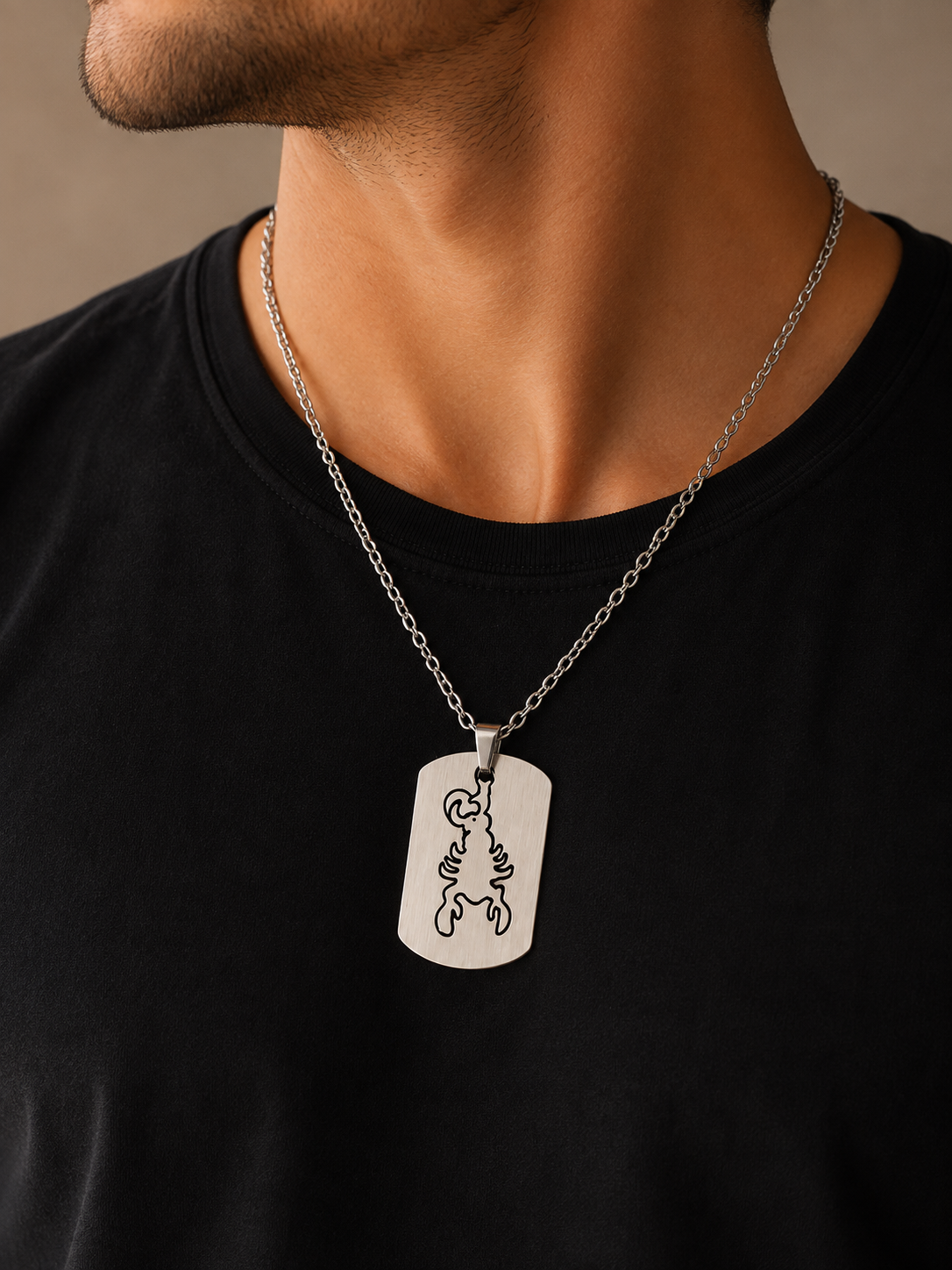 Collier Astro Scorpion – Pendentif Signe du Zodiaque en Acier Inoxydable