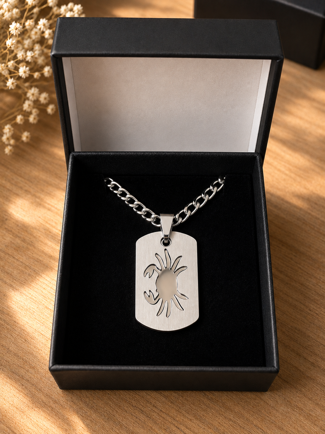 Collier Astro Cancer – Pendentif Zodiaque Acier Inoxydable – Image 2