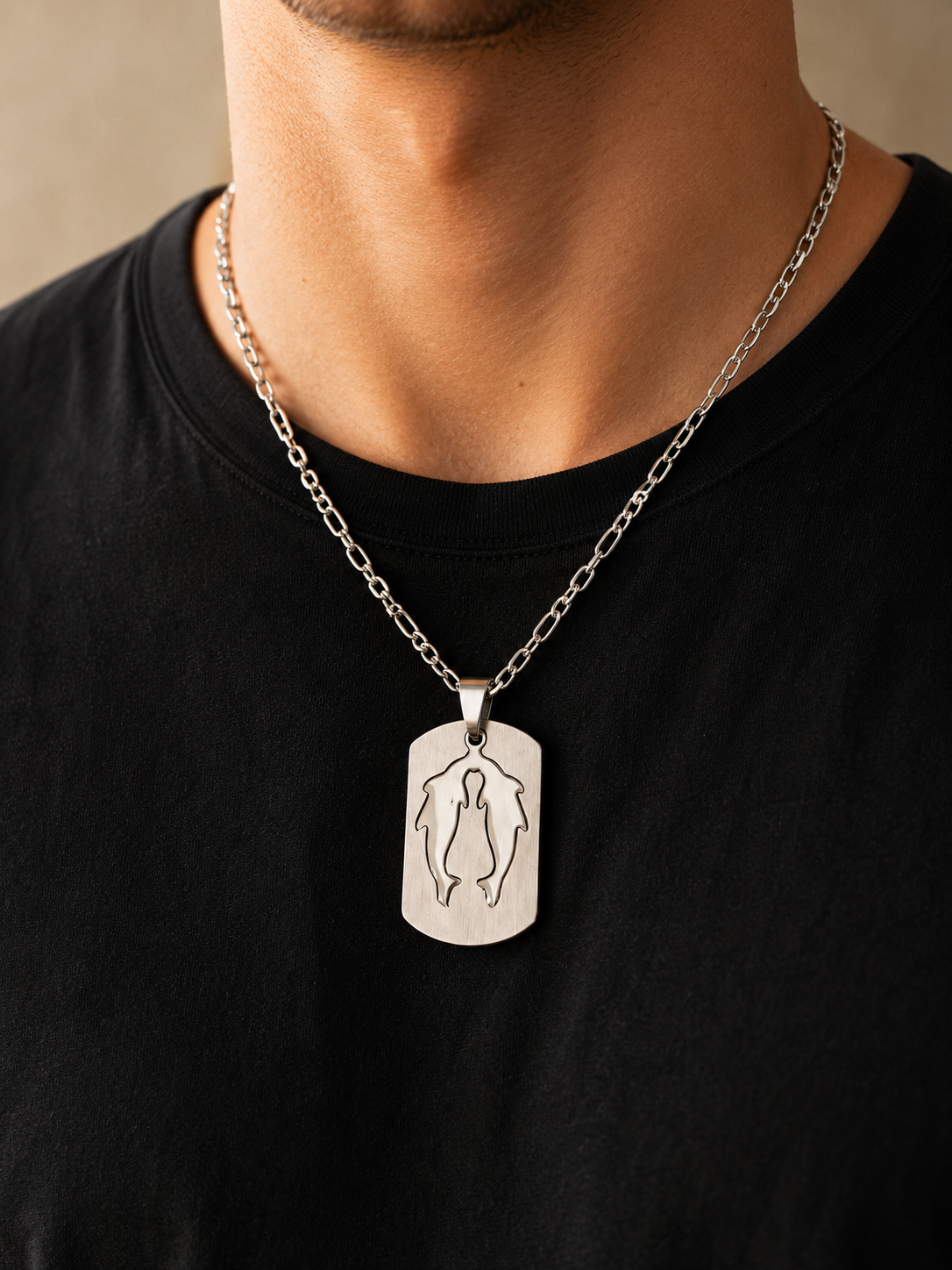 Collier Astro Poissons – Pendentif Zodiaque Acier Inoxydable