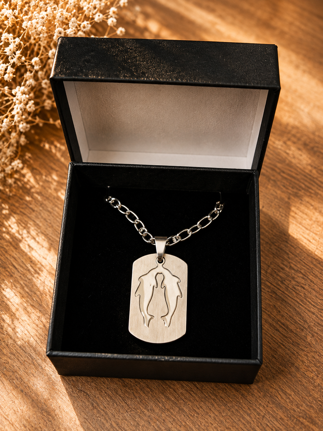 Collier Astro Poissons – Pendentif Zodiaque Acier Inoxydable – Image 2